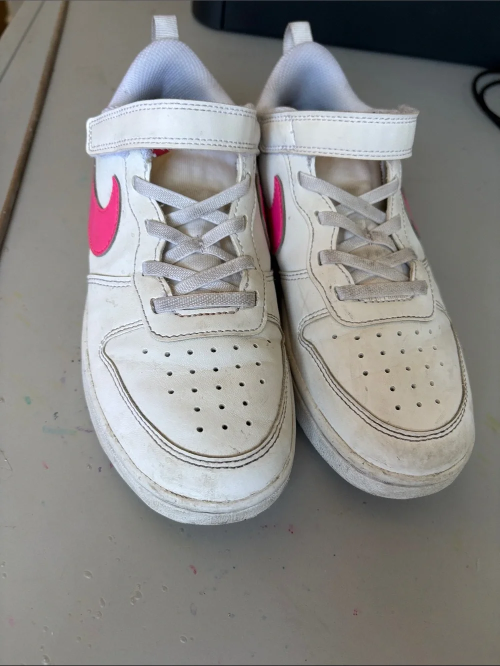 Pink Nike Velcro shoes